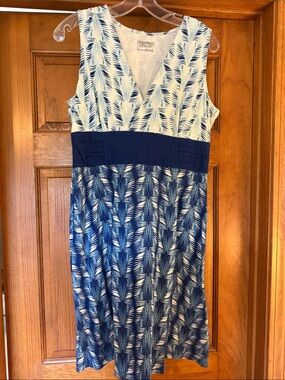 Patagonia Women’s Margot Dress, Banana Breeze Petite: Tubular Blue, Large
